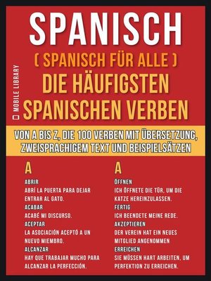 cover image of Spanisch ( Spanisch Für Alle ) Die Häufigsten Spanischen Verben